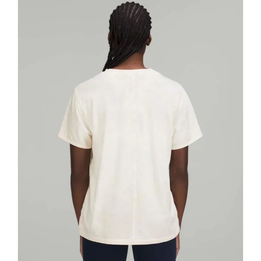 Lululemon All Yours Short Sleeve T-Shirt Cirrus Wash Lemon Strawberry Sz 8 - Picture 2 of 9
